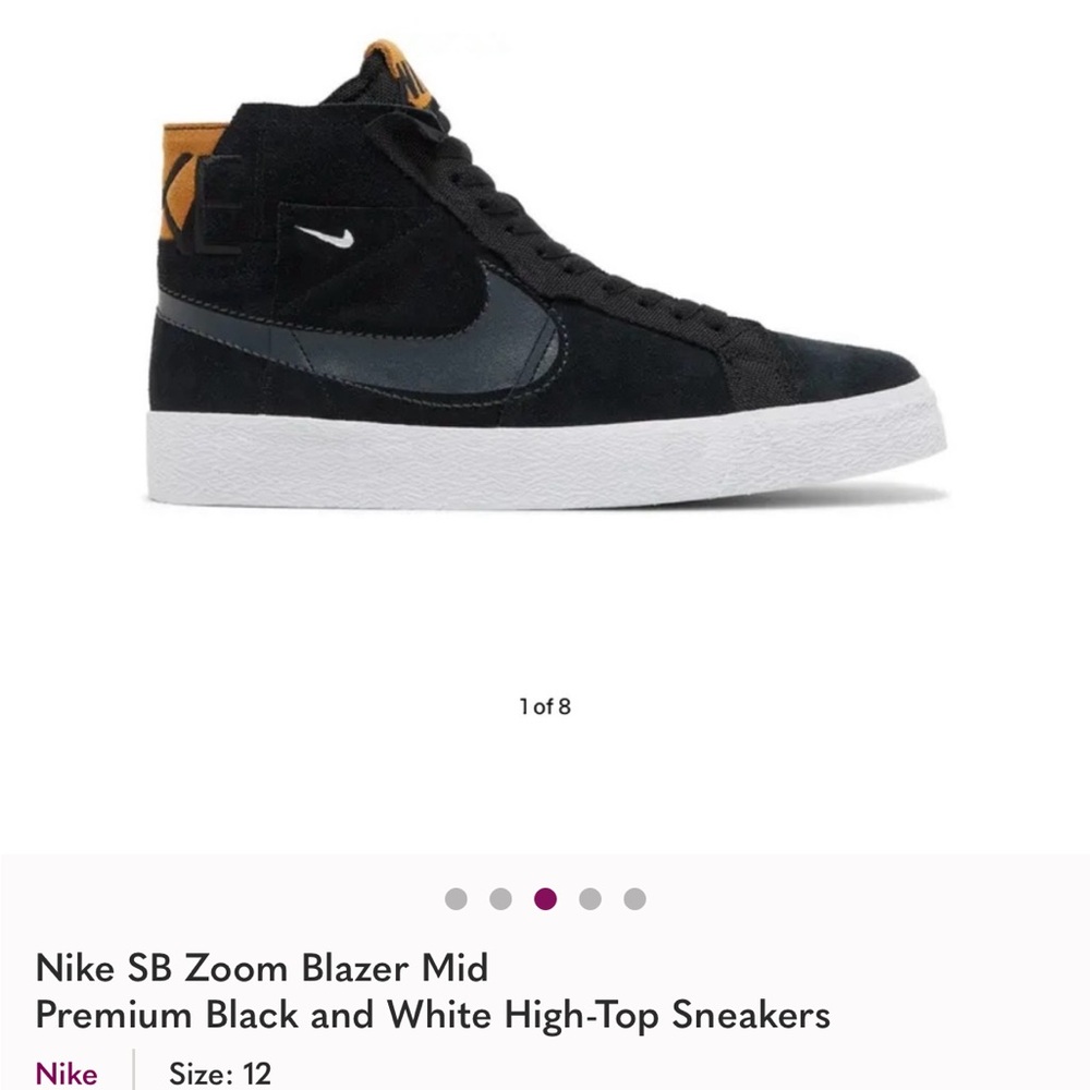 Nike Black and White Mid-Top Sneakers